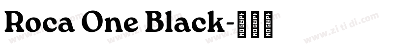 Roca One Black字体转换
